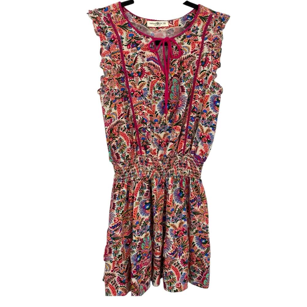 NATURAL LIFE Colorful Floral Mini Dress